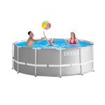 Intex kit piscine prism frame ronde tubulaire (ø)3,66 x (h)1,22m