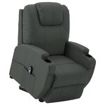 vidaXL Fauteuil Gris Similicuir