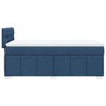 vidaXL Sommier à lattes de lit avec matelas Bleu 90x200 cm Tissu