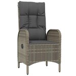 vidaXL Ensemble de salle à manger pour jardin 7 Pièces Gris Poly rotin