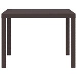 vidaXL Table de Jardin Marron 100 x 100 x 73 cm polyrotin
