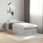 vidaXL Cadre de lit sans matelas sonoma gris 90x200 cm