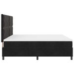 vidaXL Lit à ressort LED avec matelas Noir 200 x 200 cm tissu