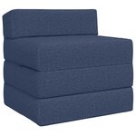 vidaXL Canapé-lit pliable Bleu 200 x 70 x 15 cm Tissu