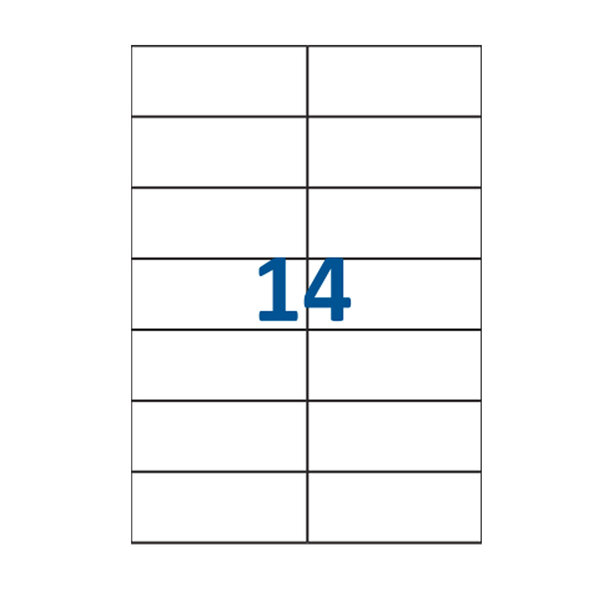 Lot de 200 Planches étiquettes autocollantes blanches sur feuille A4 : 105 x 42 3 mm (14 étiquettes)