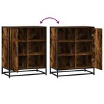 vidaXL Buffet chêne fumé 62x35x76 cm bois d'ingénierie