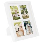 vidaXL Cadres photo 3D 3 Pièces Blanc 28x35 cm pour photos 4x(10x15 cm)