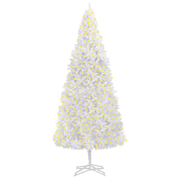 vidaXL Arbre de Noël artificiel pré-éclairé 500 cm blanc