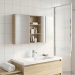 vidaXL Ensemble de Meubles de Salle de Bain 3 Pièces 140 x 14 5 x 70 cm