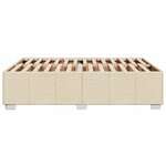 vidaXL Cadre de lit sans matelas crème 140x200 cm tissu