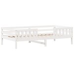 vidaXL Cadre de lit sans matelas blanc 90x200 cm bois de pin massif
