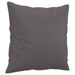 vidaXL Canapé 2 places avec oreillers décoratifs gris 140cm similicuir