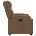 vidaXL Fauteuil inclinable électrique Marron Tissu
