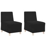 vidaXL Unité de Sofa Modulaire Sans Accoudoirs 2 Pièces Noir