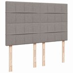 vidaXL Sommier à lattes de lit avec matelas Taupe 140x190 cm Tissu