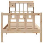 vidaXL Lit bibliothèque sans matelas 75x190 cm bois de pin massif
