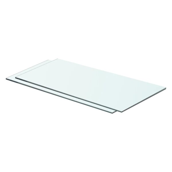 vidaXL Panneaux d'étagère 2 Pièces Verre Transparent 60x25 cm