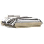vidaXL Cadre de lit sans matelas chêne sonoma 140x200 cm