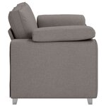 vidaXL Canapé avec coussin Taupe 160 x 77 x 82 cm tissu