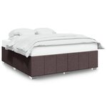 vidaXL Cadre de lit sans matelas marron foncé 200x200 cm tissu