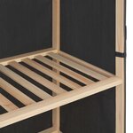 vidaXL Garde-robe à 3 niveaux Gris 110 x 40 x 170 cm Tissu