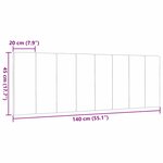 vidaXL Coussin de tête de lit Hanko bleu 140 cm tissu
