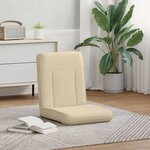 vidaXL Fauteuil de sol ajustable Crème Tissu