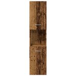 vidaXL Armoire de salle de bain suspendue vieux bois bois d'ingénierie