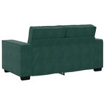 vidaXL Canapé à 2 places Vert foncé 120 cm Velours