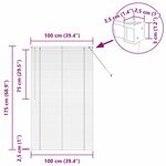 vidaXL Store de Fenêtre avec des rideaux Gris foncé Aluminium