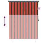 vidaXL Store Roulant Extérieur orange et marron 200 x 250 cm tissu