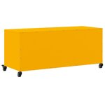 vidaXL Meuble TV jaune moutarde 100 5x39x43 5 cm acier