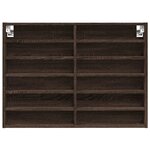 vidaXL Armoire à vitrine chêne marron 80x8 5x58 cm bois d'ingénierie