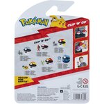 Jazwares PKW4149 - Pokémon Zébibron et Speed Ball Clip 'N' Go