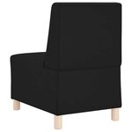 vidaXL Unité de Sofa Modulaire Sans Accoudoirs 3 Pièces Noir