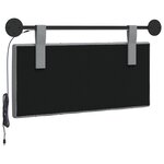 vidaXL Tête de lit suspendue Avec lumière LED Gris clair Tissu