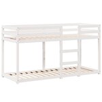 vidaXL Lit superposé sans matelas blanc 90x200 cm bois de pin massif
