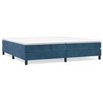 vidaXL Cadre de lit sans matelas bleu foncé 200x200 cm velours