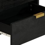 vidaXL Table de chevet noir 50x33x62 cm bois d'ingénierie