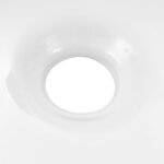 vidaXL Évier triangulaire Céramique Blanc 645 x 455 x 115 mm