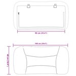 vidaXL Coussin de tête de lit Hvar gris clair 90 cm tissu