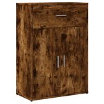 vidaXL Buffets 2 Pièces chêne fumé 60x30x84 cm bois d'ingénierie