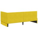 vidaXL Cadre de lit d'angle Jaune 90 cm x 200 cm tissu