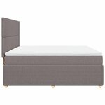 vidaXL Sommier à lattes de lit avec matelas Taupe 180x200 cm Tissu