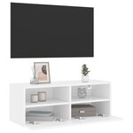 vidaXL Meuble TV mural blanc 80x30x30 cm bois d'ingénierie