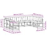vidaXL Ensemble de canapés d'extérieur 9 pc Blanc et noir