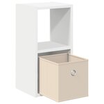 vidaXL Table de chevet Blanc 25 5 x 22 x 49 5 cm Bois d'ingénierie