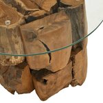 vidaXL Table basse Bois flottant de teck massif 60 cm