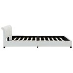 vidaXL Cadre de lit Blanc Similicuir 160x200 cm