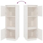 vidaXL Buffet haut Blanc 38x35x117 cm Bois massif de pin